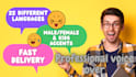 provide voice over services in 22 different  languages