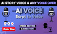 provide professional ai voice over services