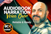 narrate your audiobook for audible acx using my real voice
