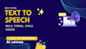 create a human like ai voice over text to speech