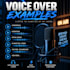 create a deep male voice over