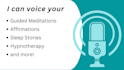 record warm, soothing, female voice for guided meditations