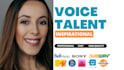record an inspirational, motivational voiceover