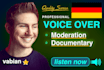 record german voice over for documentary, moderation and more