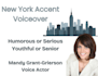 create a female new york accent voice over