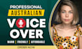 record warm, friendly professional australian voiceover