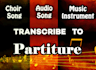 transcript any song to choir satb sstb multi language plus music