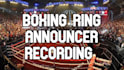 record a ring announcer voice over