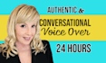 record a broadcast quality american female voice over