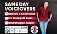 record you a british male voice over today