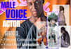 deliver professional male character voice overs for games, anime and narration