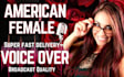 record american female professional commercial voice over