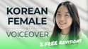 record a professional korean female voice over