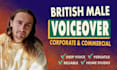 record a deep commercial british male voice over