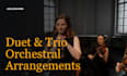 create duet and trio arrangement with strings, woodwind instruments for section