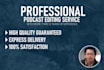 edit your podcast, video, voiceover within 24 hours or less