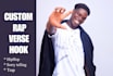 write and record a fire rap verse or hook, custom rap verses