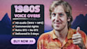 record awesome 1980s style voice overs with retro sfx