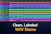 export clean, labeled stems or trackouts from your beat