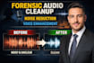 do forensic audio editing, noise reduction, voice enhancement and audio cleanup