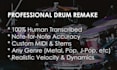 transcribe and remake any drum track into midi or stems