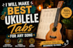 make best ukulele tabs for any song
