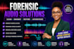 perform forensic audio editing, noise reduction, editing and audio restoration