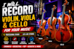 record the violin, viola, cello for your music