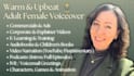 record a female voice over for nonfiction and elearning