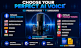create natural ai voice over for youtube, ads and audiobooks
