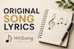 write original song lyrics for your song