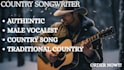 write, sing your traditional country song with heartfelt authentic male vocals