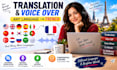 translate and make voiceover your content in french language
