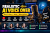 create realistic ai voice over for youtube ads and narration