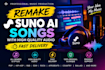 remake suno ai songs with high quality audio fast delivery