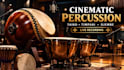 record cinematic taiko, timpani, djembe and world percussion