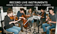record violin, cello, ukulele, viola, dobro for your song