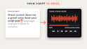 create a natural ai voice over in 10 languages