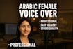 record a warm and professional female arabic voice over