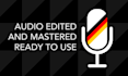 record a convincing german voice over
