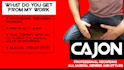 record cajon in your musical production
