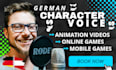 do german character voice for videogame or animated video