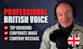 create a top quality human british voiceover