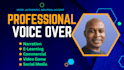 record a professional, male, english voice over