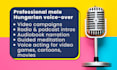 do voice acting for movies, cartoons in hungarian