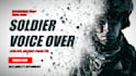 record a military, soldier,  commander, voice over