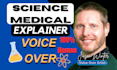 record voice over for science or medical explainer video no ai