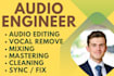 do audio editing, cleaning, sync, fix, mix, master podcasts or audiobooks to acx