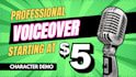 provide professional voiceover for your project