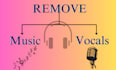 remove background noise or music from your audio or video